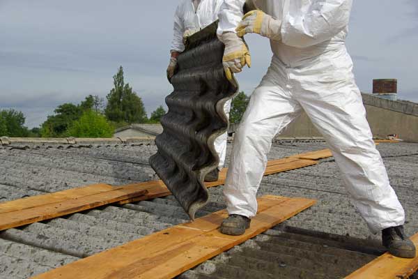 Asbestos roof removal